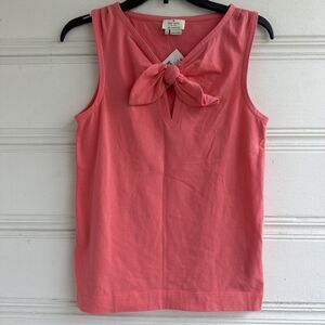 Kate Spade Pomona Tank Top Bow Flamingo Pink Size Medium New With Tags
